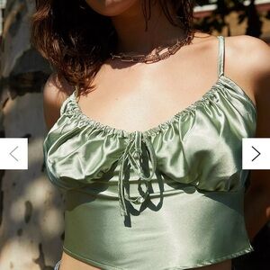 Urban Outfitters Another Reason Green Cami Cottagecore Boho Festival Size 14